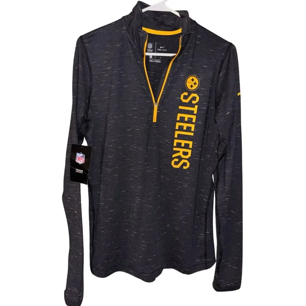 Nike Dri-FIT women’s Pittsburgh Steelers 1/4 zip lightweight pullover NWT (M)